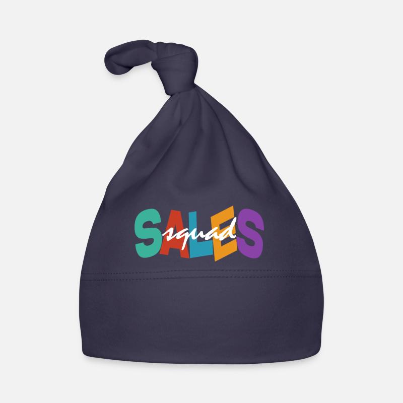Sales Squad Buntes Typografie-Design Sales Squad Baby Bio-Mütze
