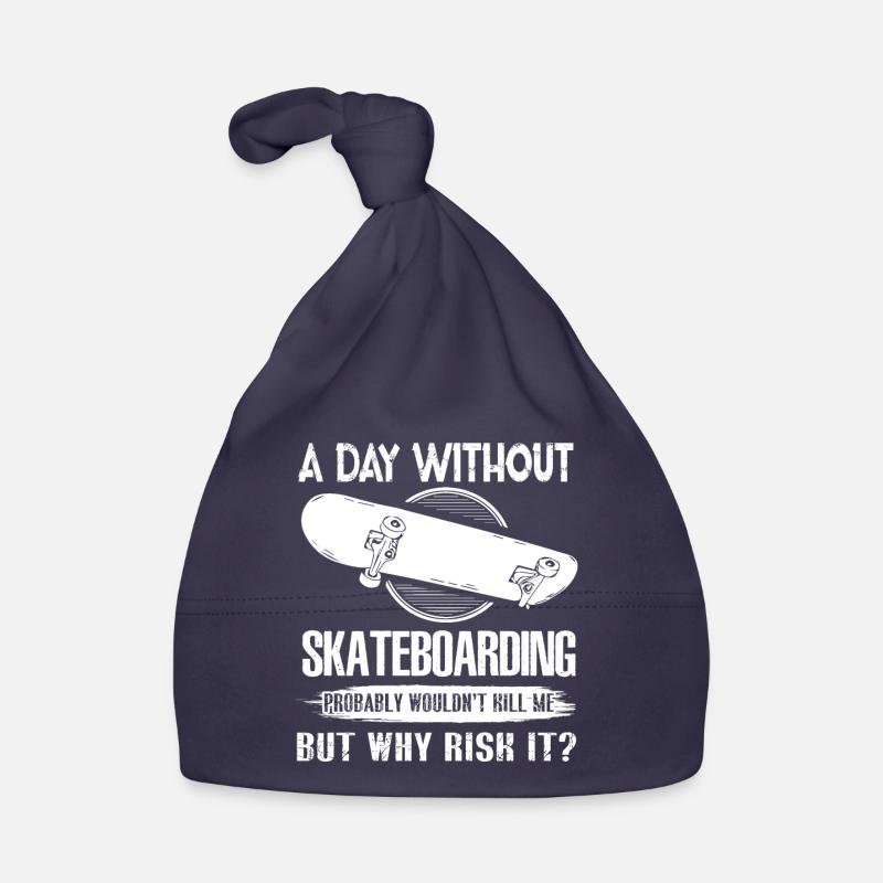 A Day Without Skateboarding Organic Baby Cap