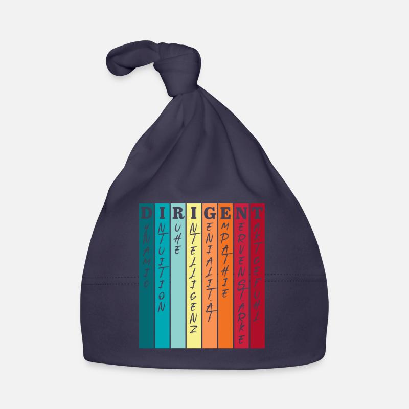 Dirigent Eigenschaften Chorleiter Musiklehrer - Baby Bio-Mütze - Navy