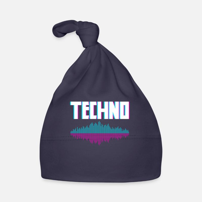 Techno Waves for Techno Lovers Organic Baby Cap