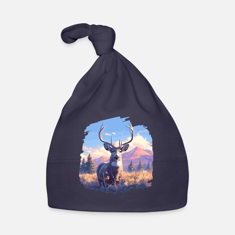 Hirsche Hirsch Baby Bio-Mütze