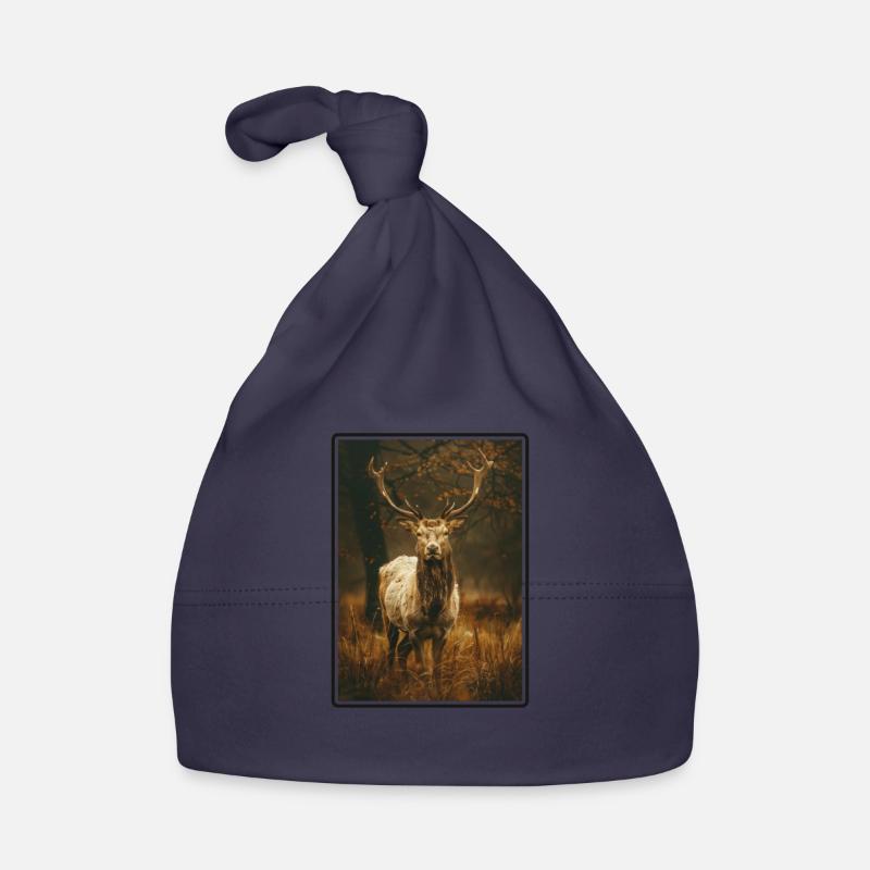 Cerf Cerf - Bonnet bio Bébé - marine
