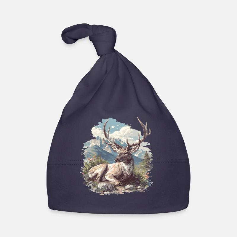 Hirsche Hirsch Baby Bio-Mütze