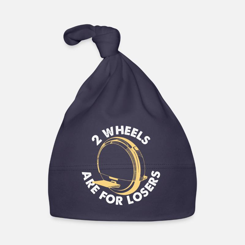 Two Wheels Are For Losers EUC Monowheel Riding Organic Baby Cap