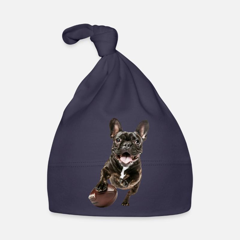 Bouledogue français - Bonnet bio Bébé - marine