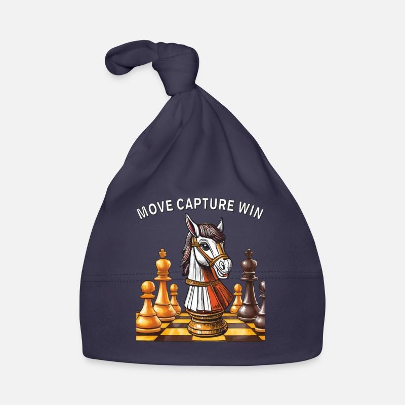 CHESS MOVE CAPTURE WIN Organic Baby Cap