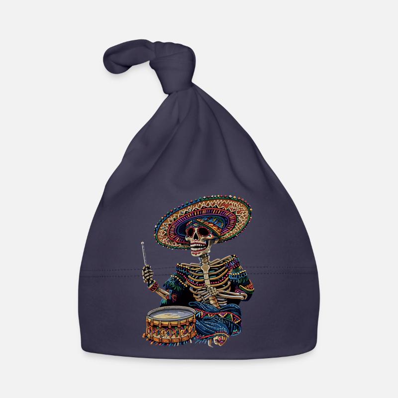 Mexican Skeleton Drums Organic Baby Cap