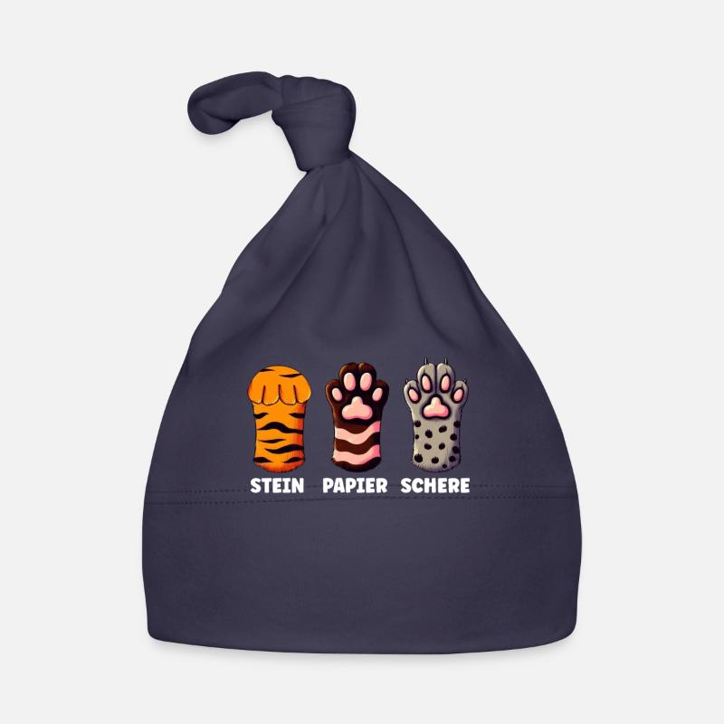 Chat Pierre Papier Ciseaux Patte Jeu Drôle Bonnet bio Bébé