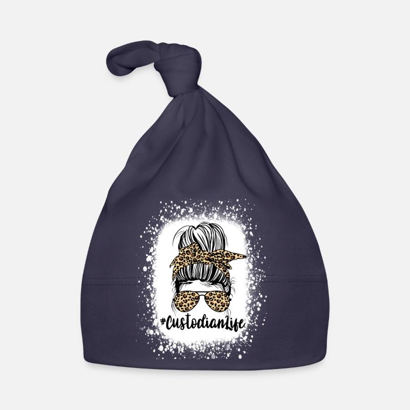 Custodian Life Messy Bun Leopard Cheetah Organic Baby Cap
