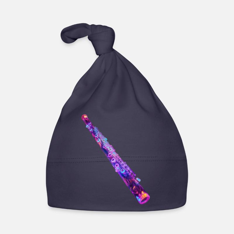 Flûte traversière - Bonnet bio Bébé - marine