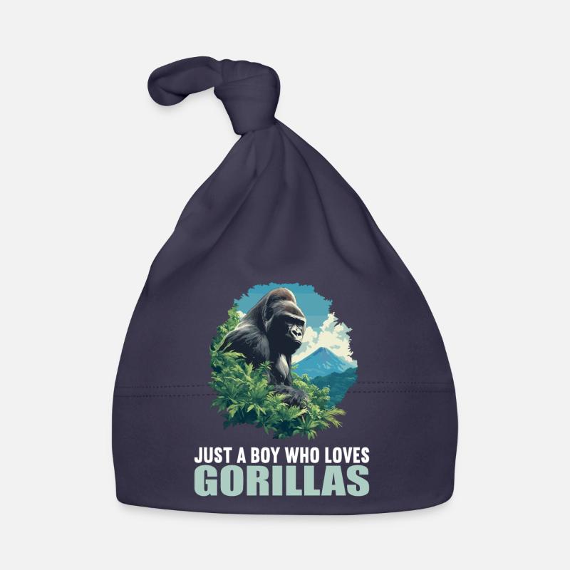 Gorilles Gorilles - Bonnet bio Bébé - marine