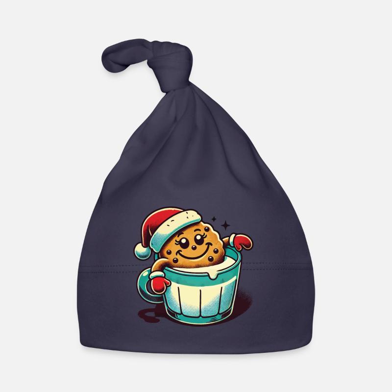 Tasse à biscuits vintage rétro de Noël Bonnet bio Bébé