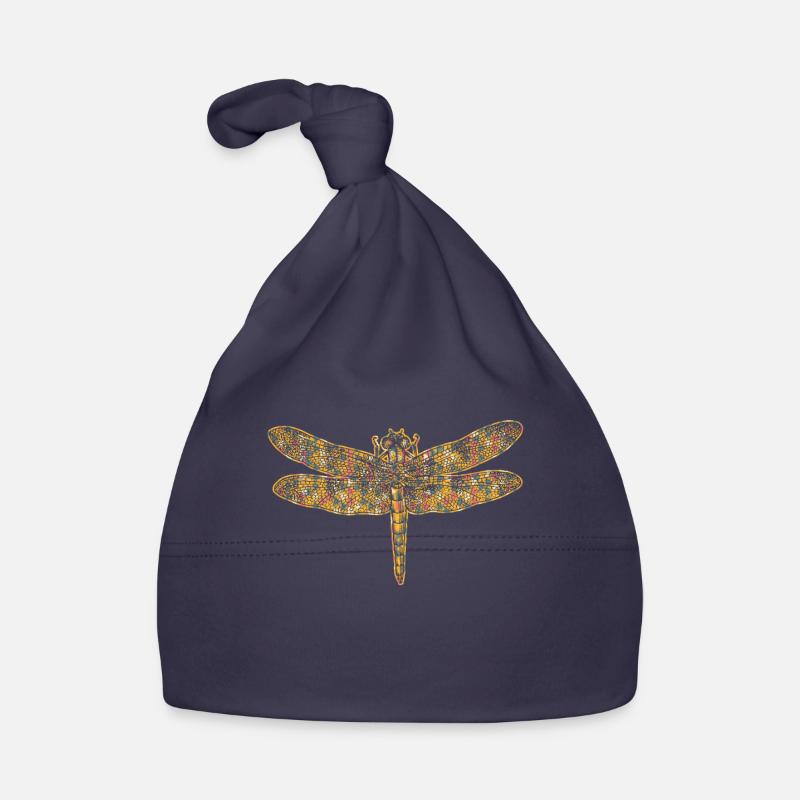 Dragonfly Geometric Organic Baby Cap