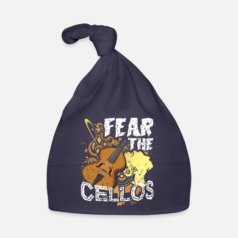 Fear The Cellos Funny Cello Player Organic Baby Cap