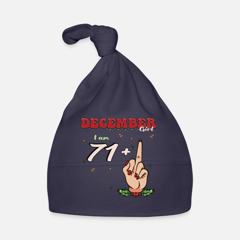 Dezember Mädchen 71 + Mittelfinger | Heftiger 72. Baby Bio-Mütze