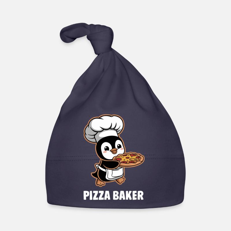 Pizza Baker Pingouin Drôle Chef Bonnet bio Bébé