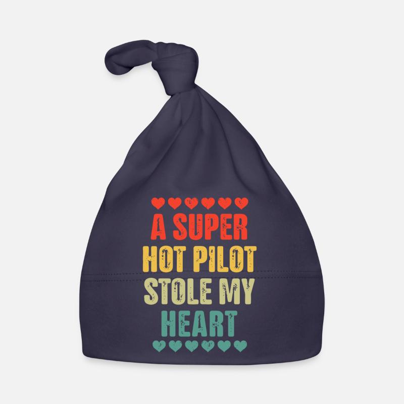 Retro Vintage Pilot Valentinstag Geschenk Baby Bio-Mütze
