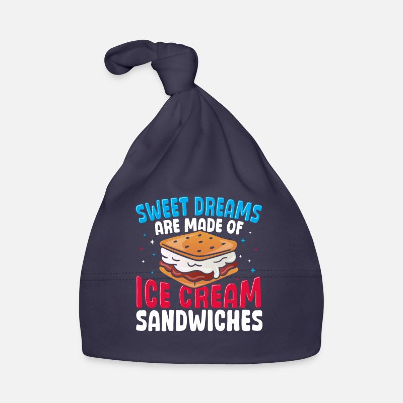 Sandwich à la crème glacée Cadeau Biscuits Dessert glacé Bonnet bio Bébé