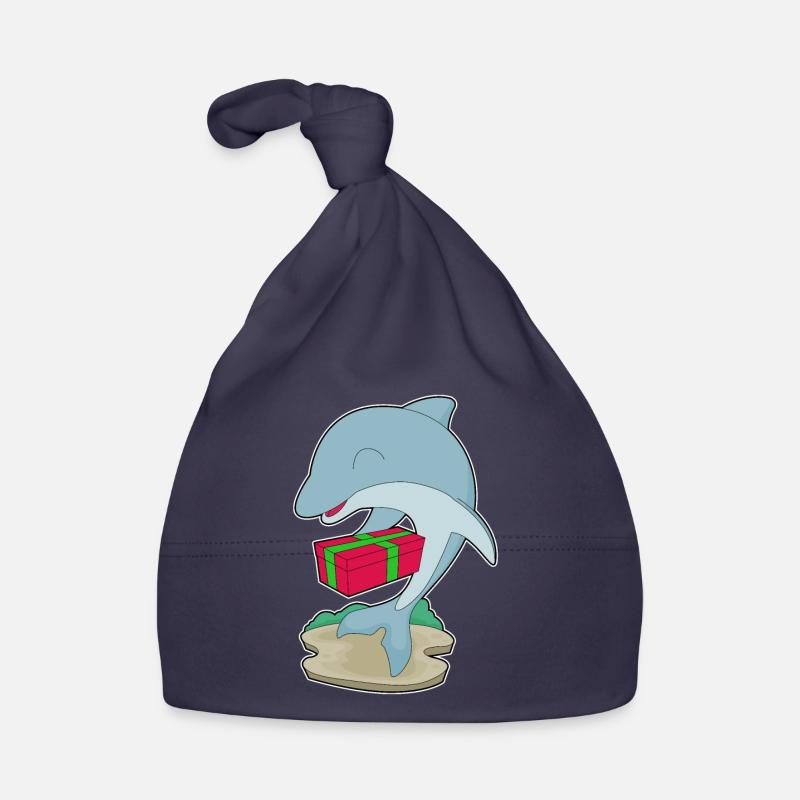 Dolphin Christmas Package Organic Baby Cap