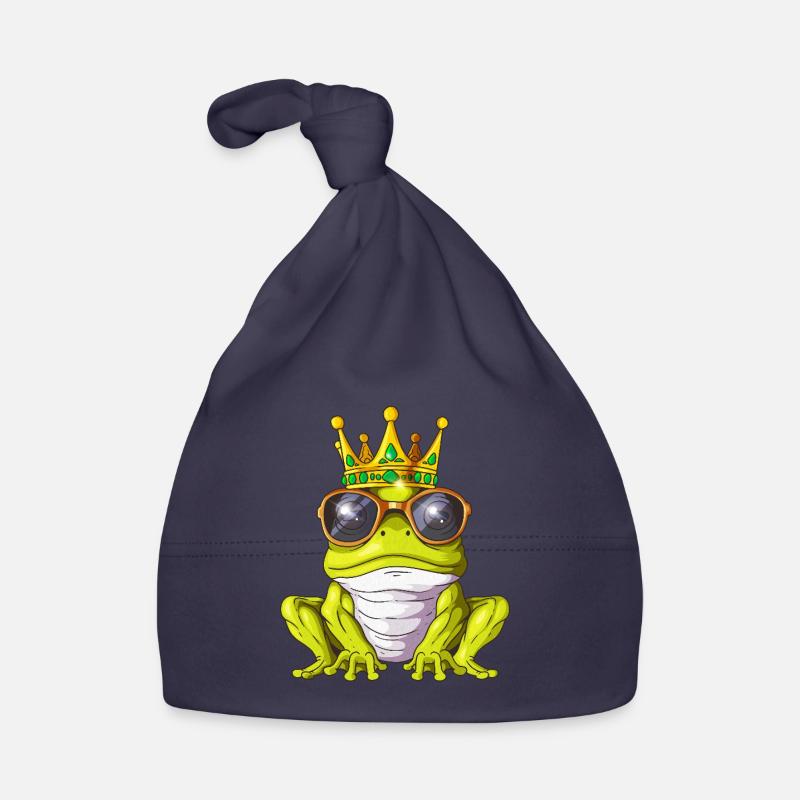 Cool Frog Prince Royalty Toads King Crown Organic Baby Cap