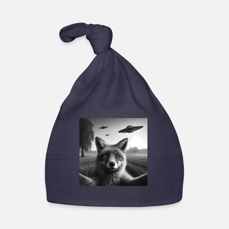 Fox Reynar Funny Graphic Selfie with UFOs Weird Al Organic Baby Cap