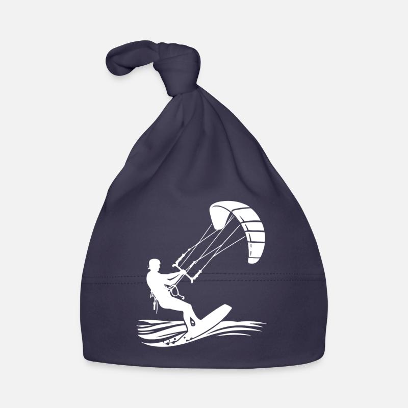 Kitesurf Kiteboard Surf Kiteboarder Surfeur Bonnet bio Bébé