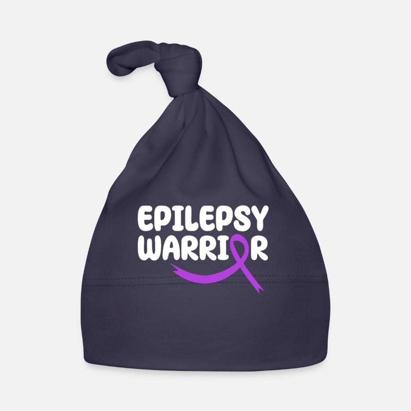 Guerrier de l’épilepsie Ruban violet Système nerveux Bonnet bio Bébé
