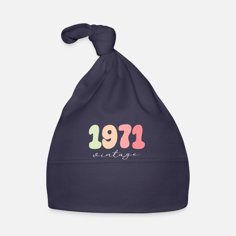 Date de naissance Année de naissance 1971 - Bonnet bio Bébé - marine