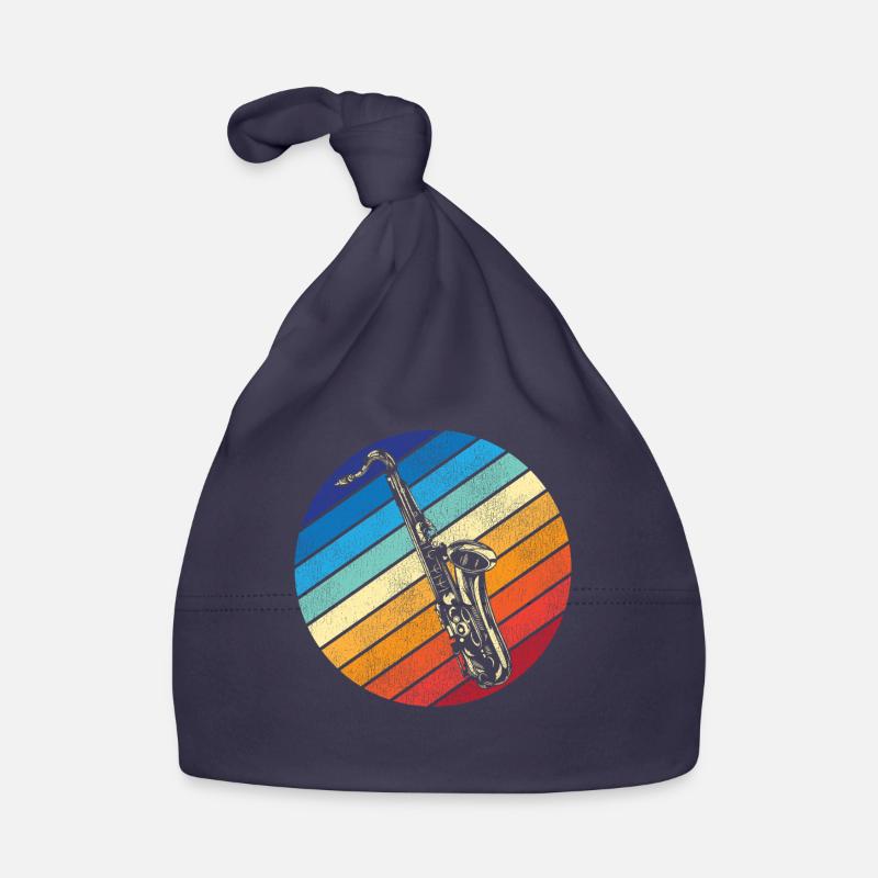 Saxophone Retro Vintage Baby Bio-Mütze