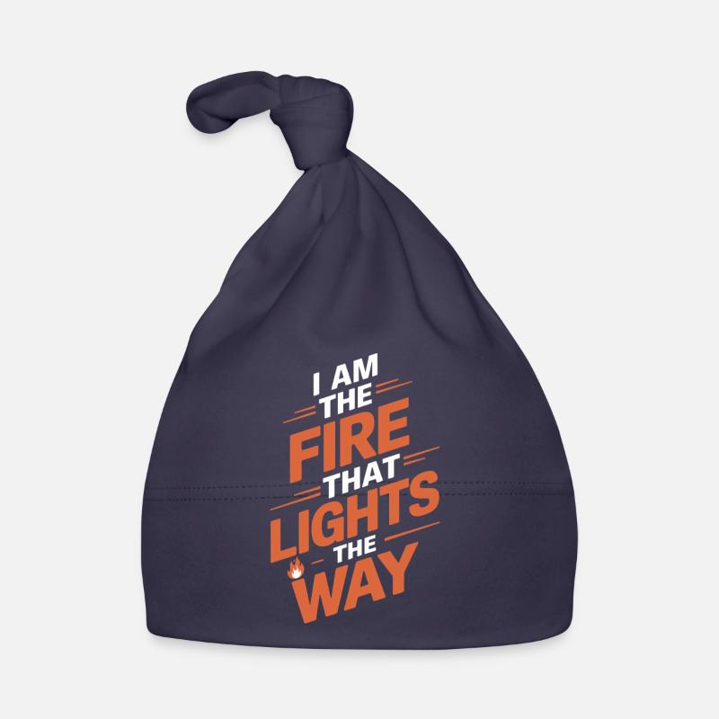 I'm the fire that lights the way Leo Organic Baby Cap