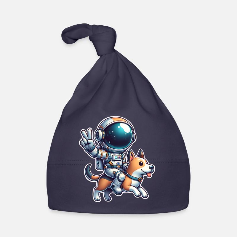 Astronaut Dog Organic Baby Cap