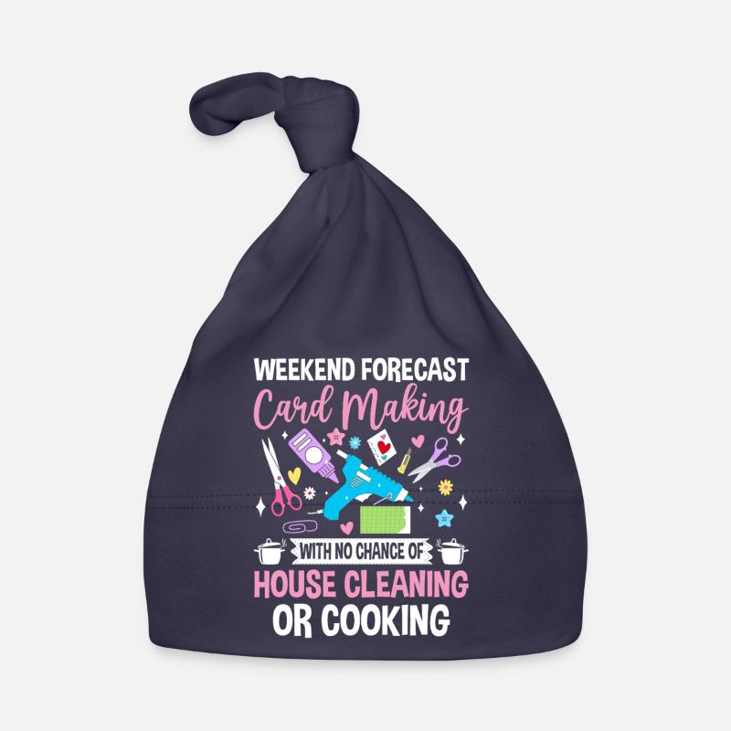 Weekend Forecast Card Making Funny Scrapbooking Organic Baby Cap