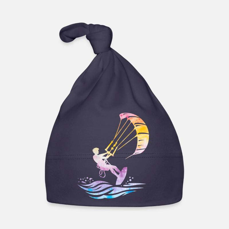 Kitesurf Océan Wave Surf Kiteboarder Bonnet bio Bébé