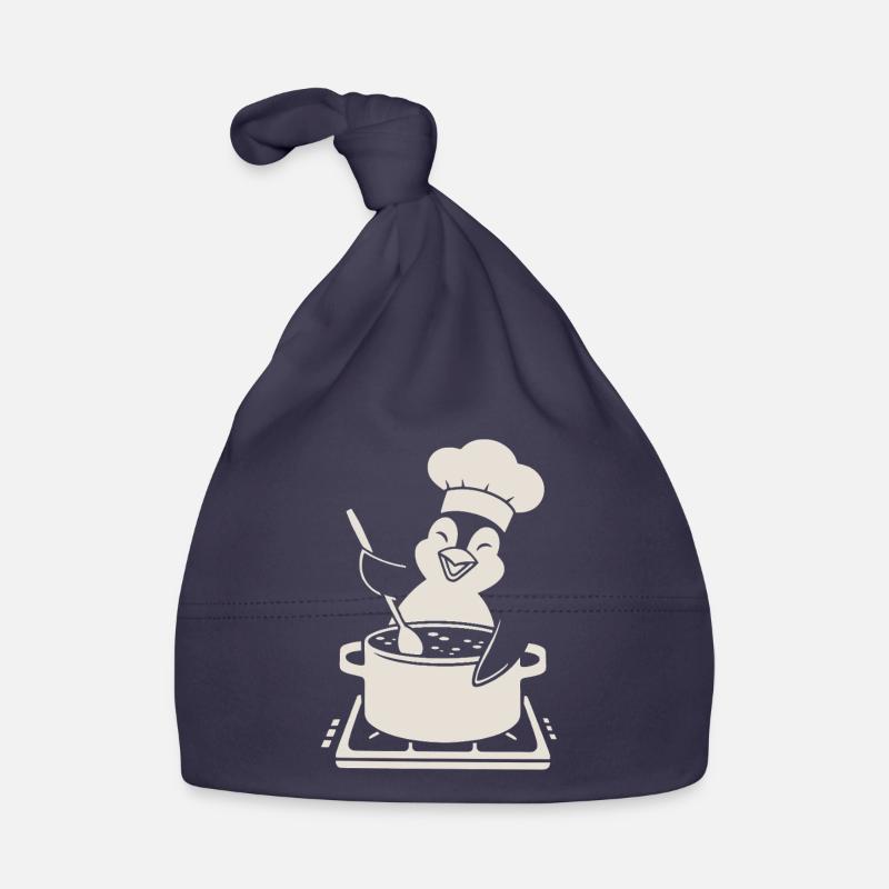 Joyeux pingouin, chef, chef aux fourneaux Bonnet bio Bébé