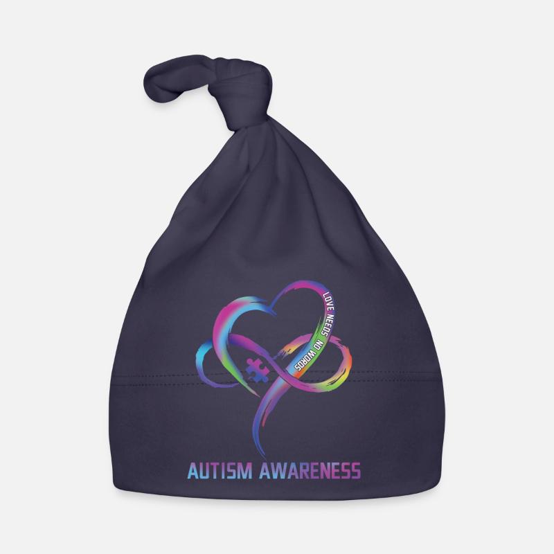 Autism Love doesn't need words Organic Baby Cap