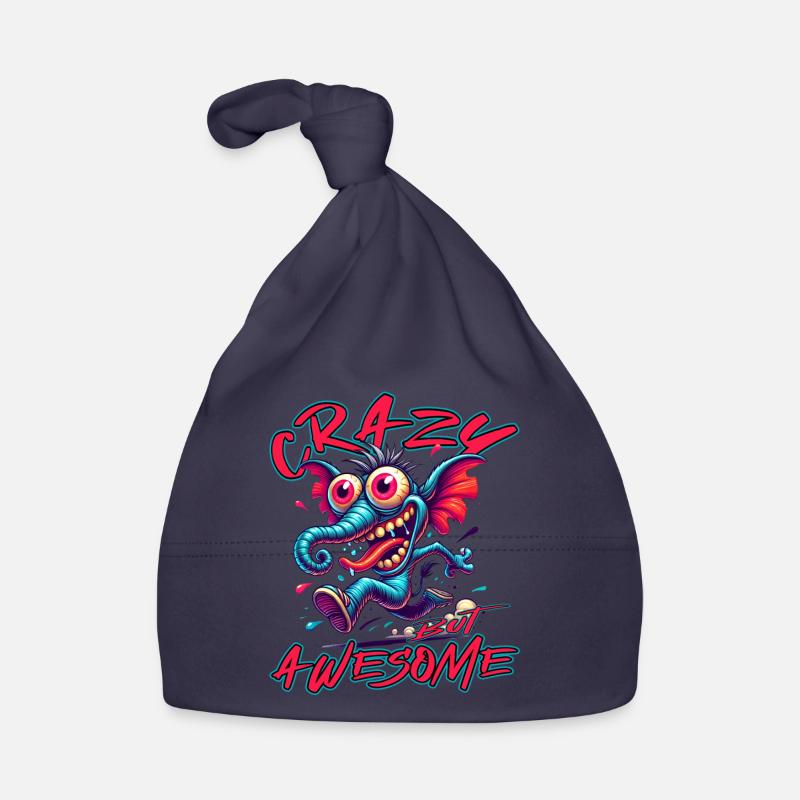 Crazy but Awesome – Elefant Comic Stil Baby Bio-Mütze