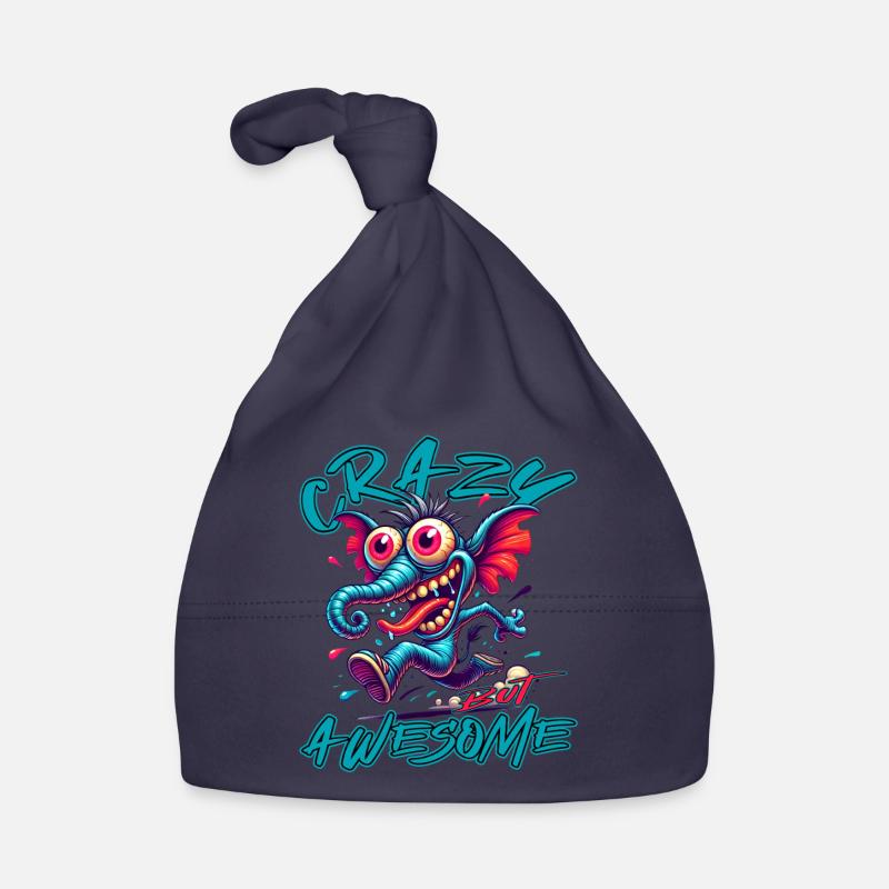 Crazy but Awesome Elephant Comic Style Organic Baby Cap