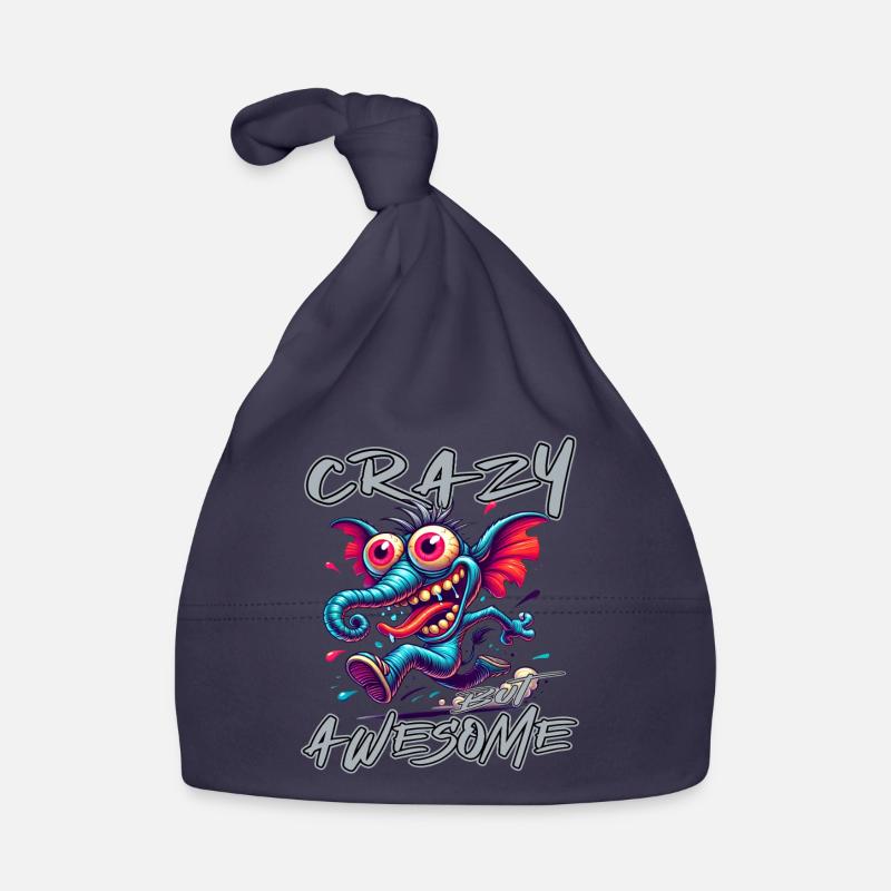 Crazy but Awesome – Elephant Comic Style Organic Baby Cap