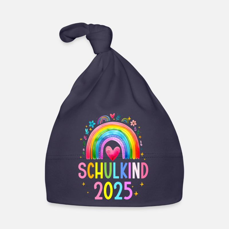 Schulkind 2025 Regenbogen Mädchen Einschulung 2025 Baby Bio-Mütze