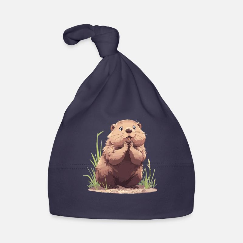 Marmottes Marmottes - Bonnet bio Bébé - marine