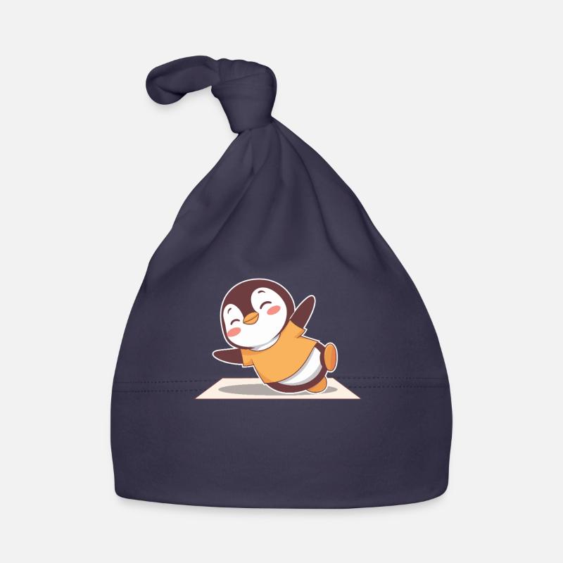 Happy Penguin Yoga Exercise Joy Organic Baby Cap