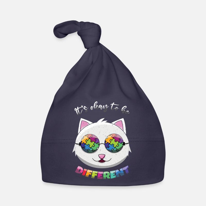 Chat autiste : il n’y a pas de mal à être différent - Bonnet bio Bébé - marine