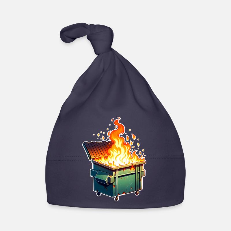 Burning garbage can Organic Baby Cap