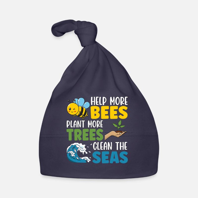 Aidez plus d’abeilles à planter plus d’arbres pour nettoyer les mers Bonnet bio Bébé