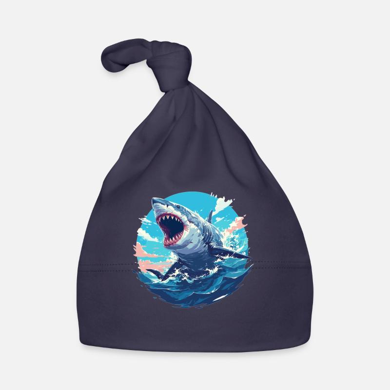 Great White Sharks Great White Shark Organic Baby Cap