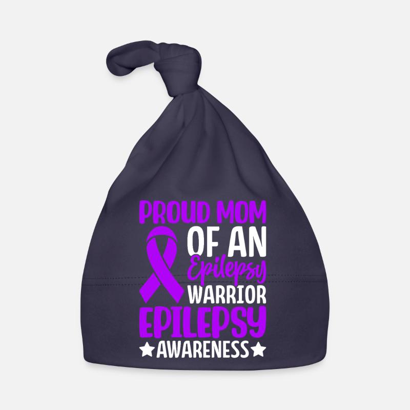 Stolze Mutter Einer Epilepsie-Kriegerin Epilepsie-Mutter Baby Bio-Mütze