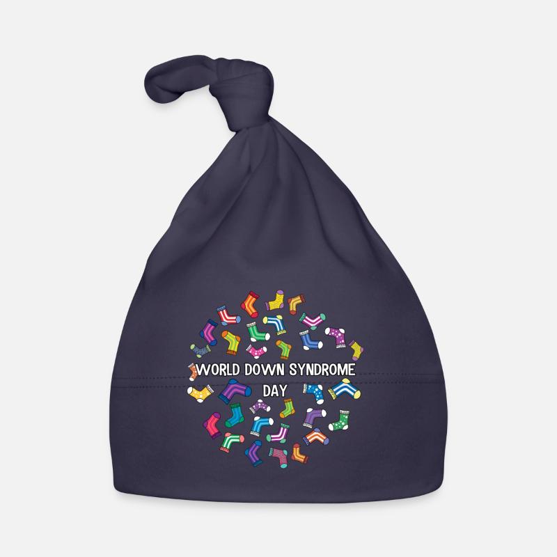 Welt Down Syndrom Tag Bunte Socken Muster Design Baby Bio-Mütze