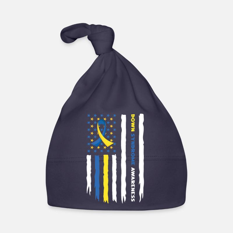 Down Syndrom Bewusstsein Flagge mit Farben Baby Bio-Mütze