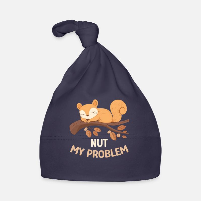 Nut My Problem Eichhörnchen Morgenmuffel Geschenk Baby Bio-Mütze