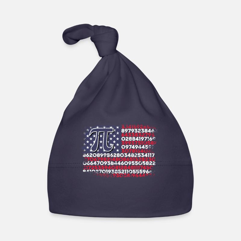 Pi Tag American Flag Numbers Pattern Organic Baby Cap